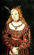 CRANACH, Lucas the Elder portrait of sybilla of cleves oil painting